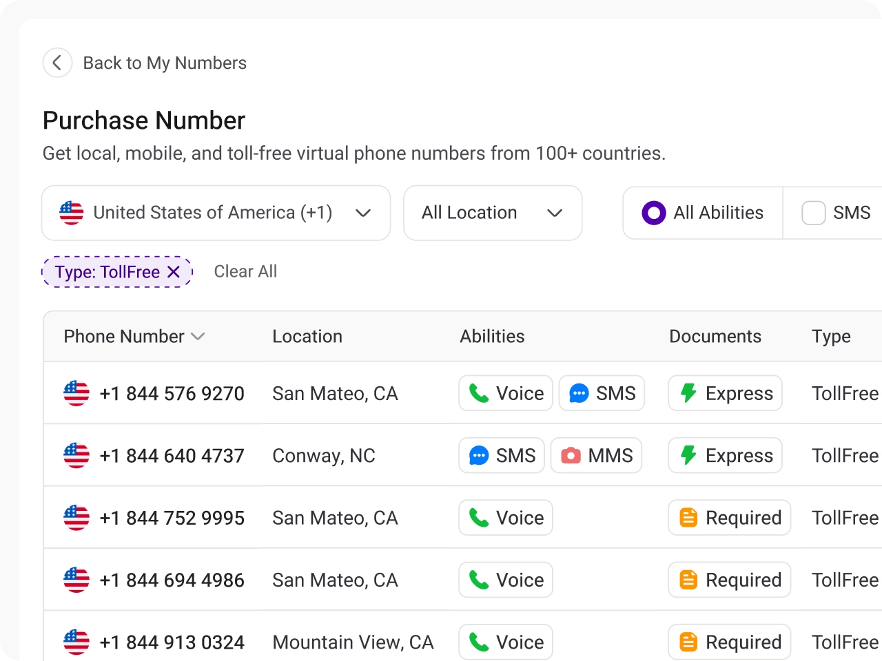 Get your business toll-free number in minutes
