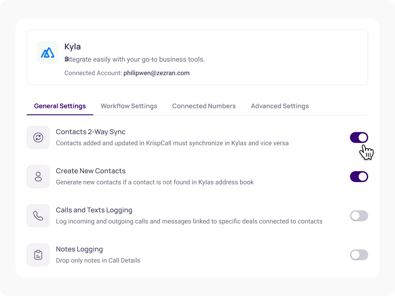 kylas integrate kylas crm with krispcall easily with our guide33