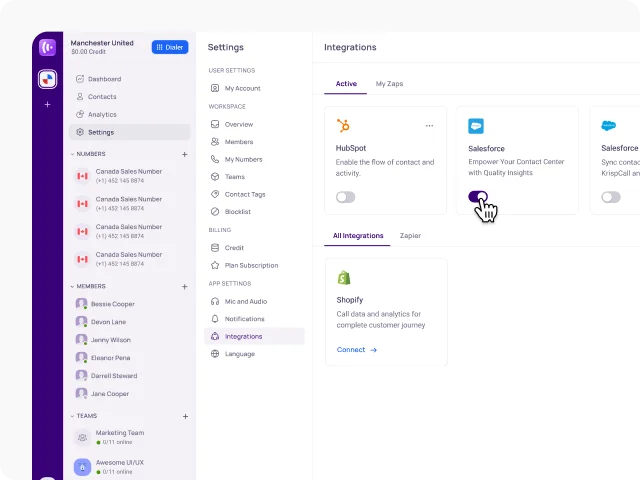 Complete the Integration of KrispCall and Salesforce