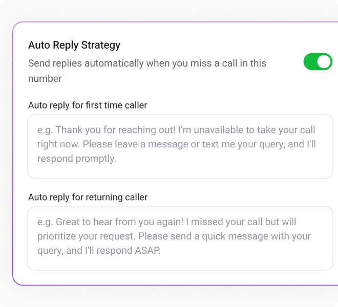 AI Reply for Missed Calls