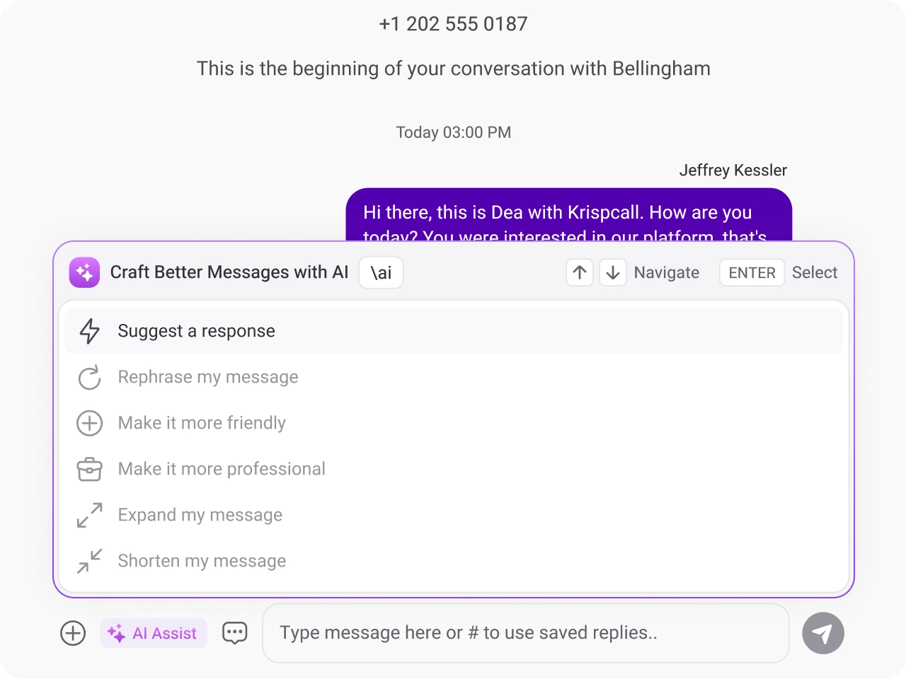 How to use AI Text Responders in KrispCall