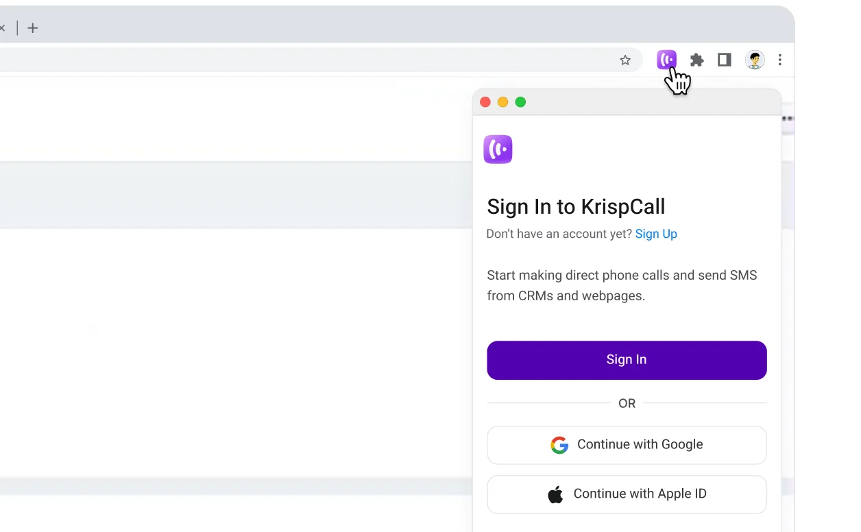 feature click to dial