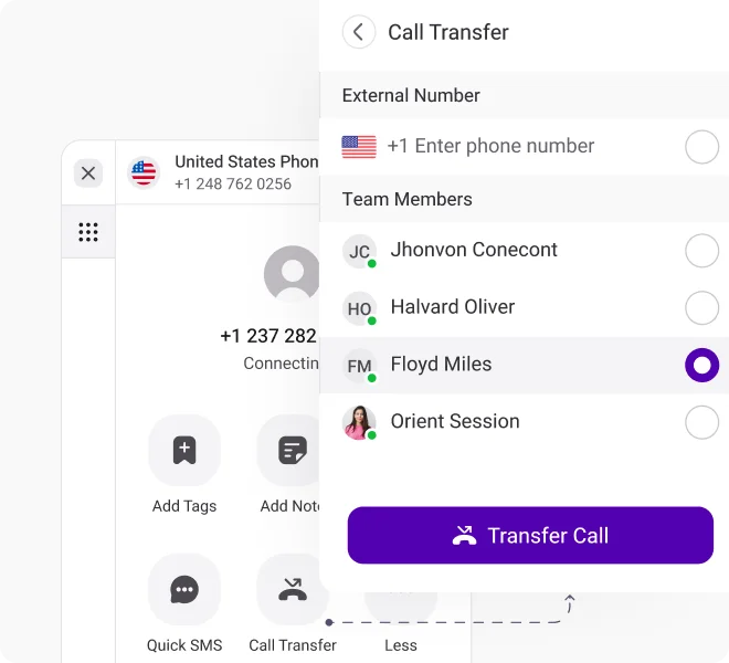 noise cancellation call transfer