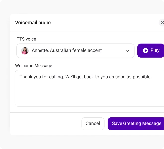 welcome music message voicemail greeting