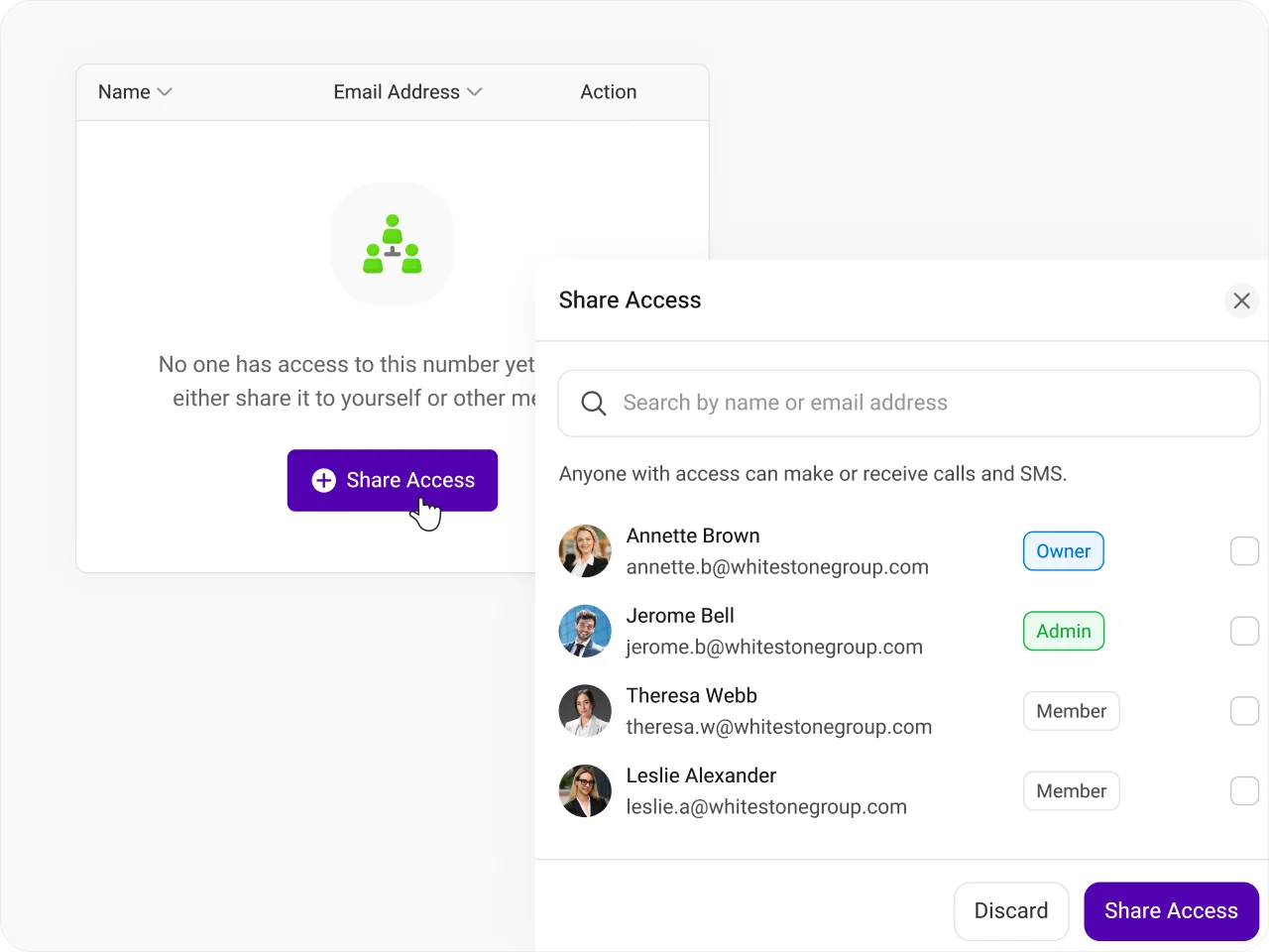 Share Phone Numbers Across Your Team