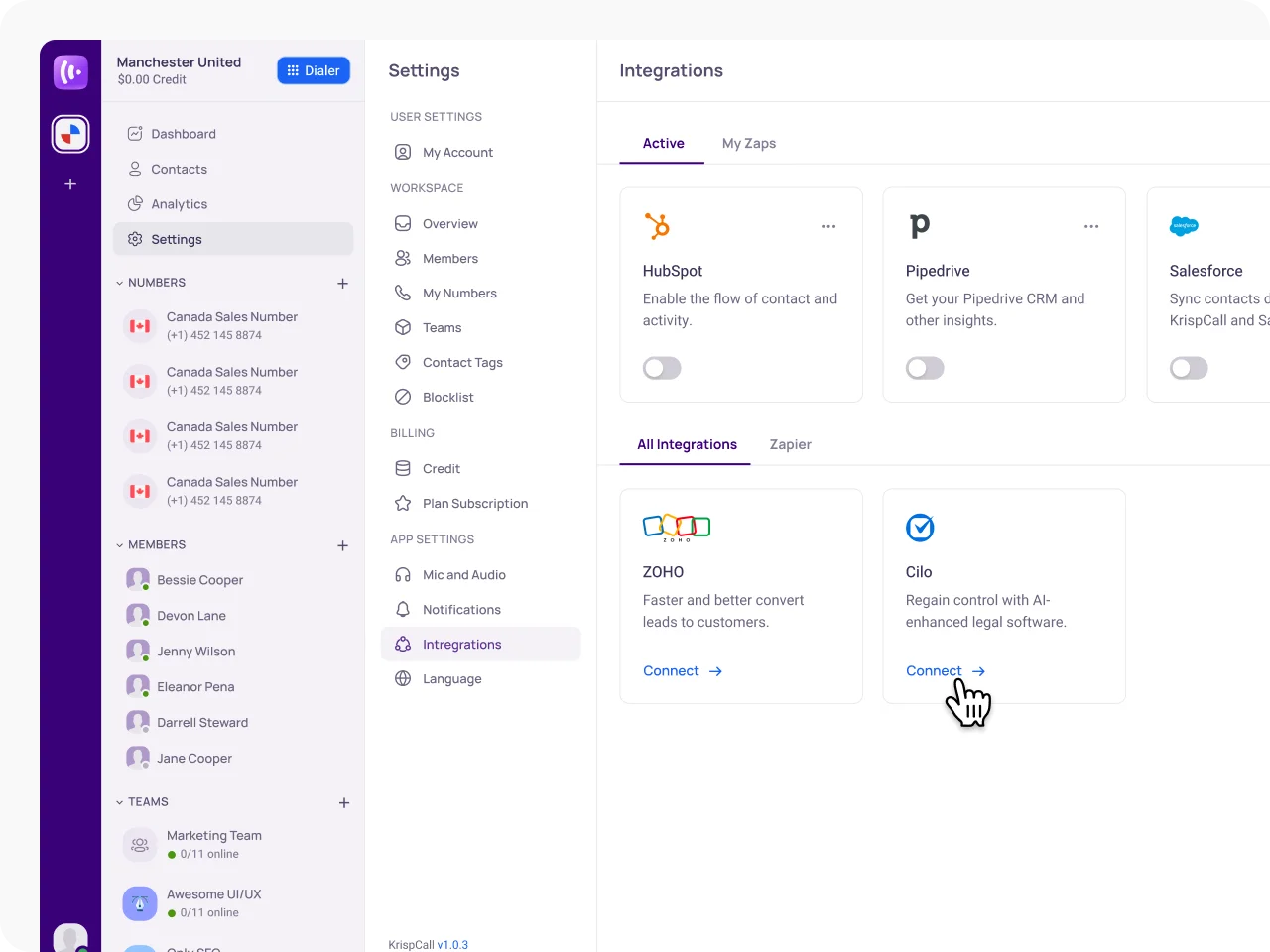 integrate clio with krispcall easily with our guide1