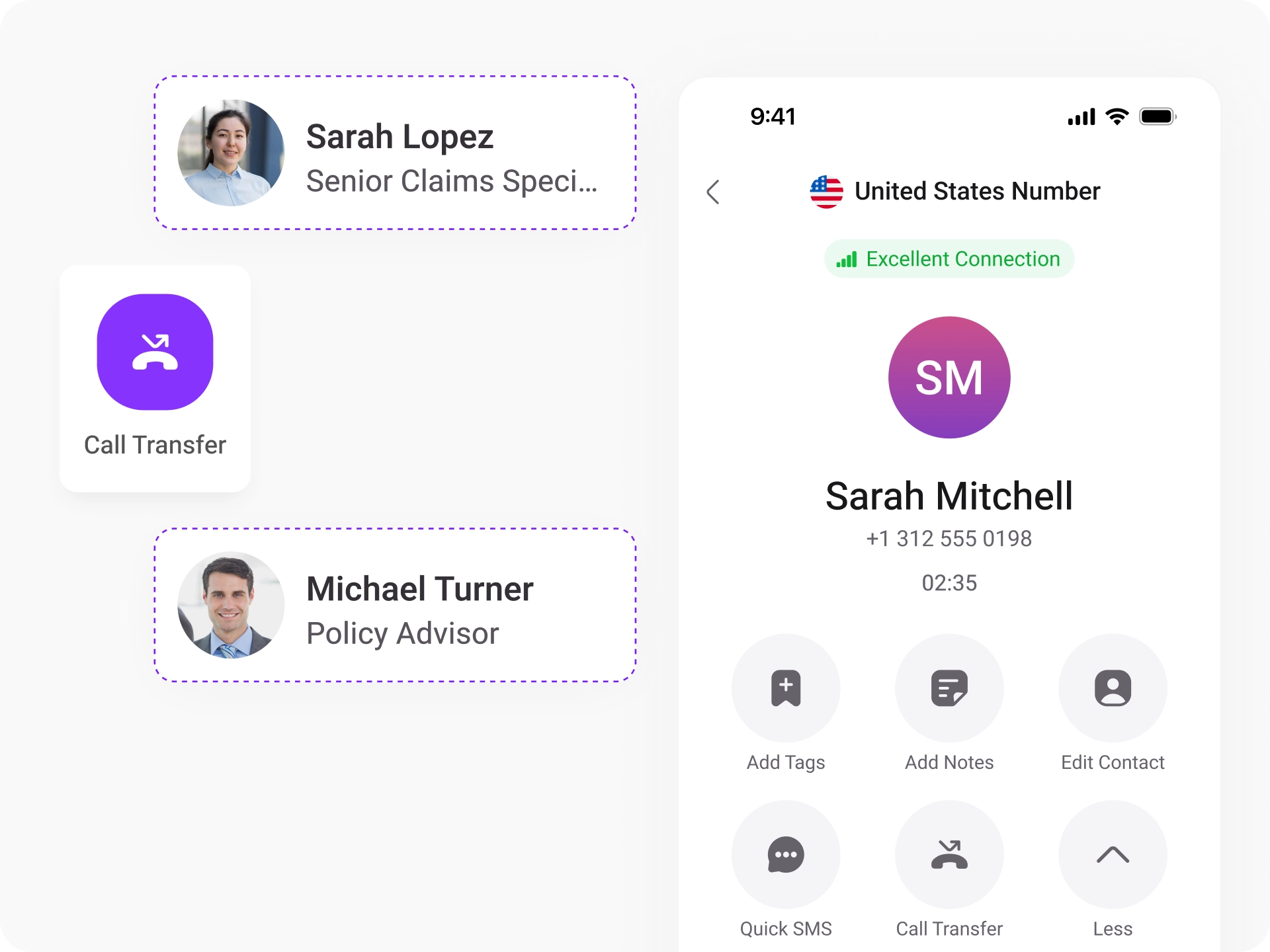 route client calls to the right agent