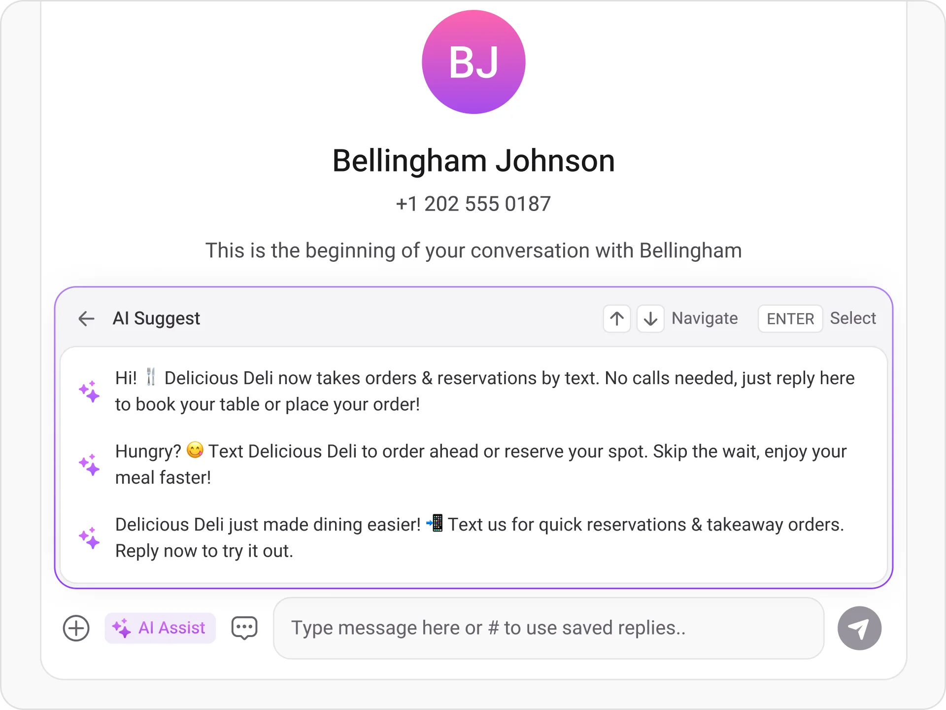 send replies with ai powered sms
