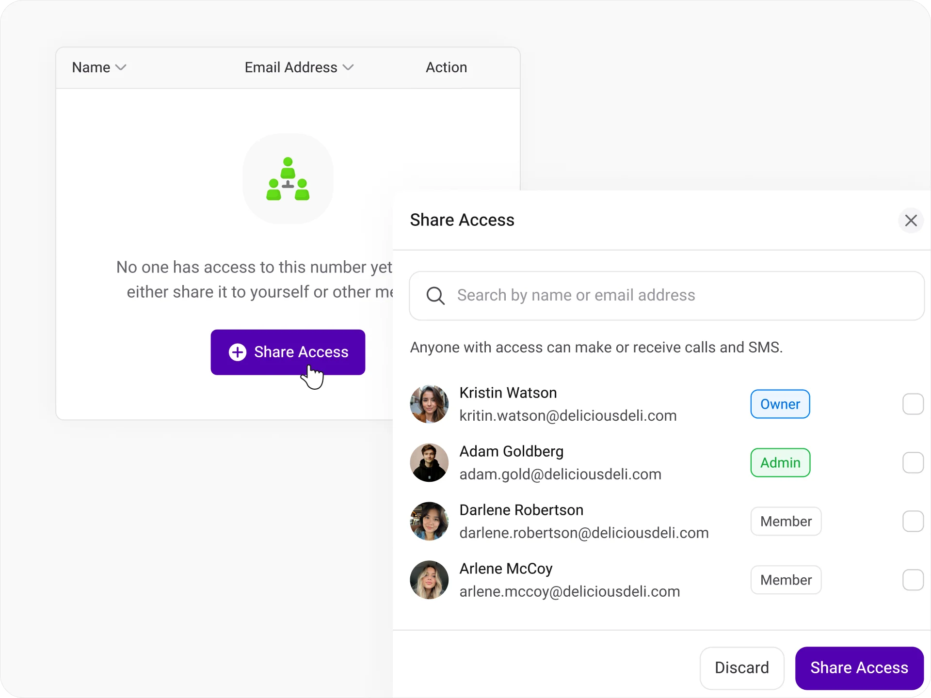 team wide access to call logs