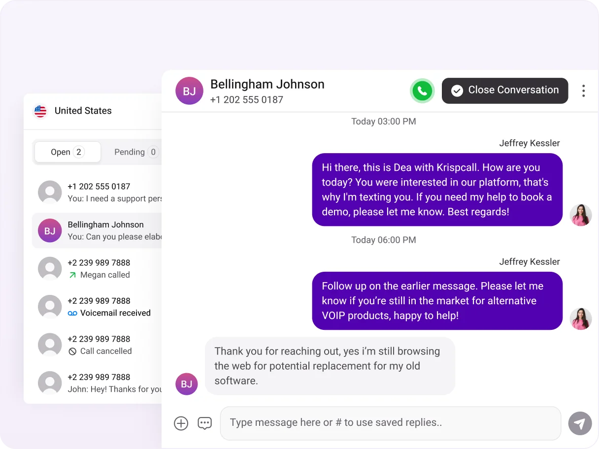 blended contact center multichannel support