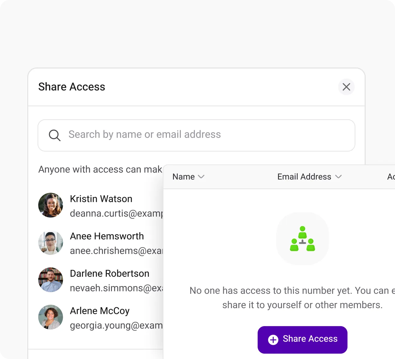 Shared Number