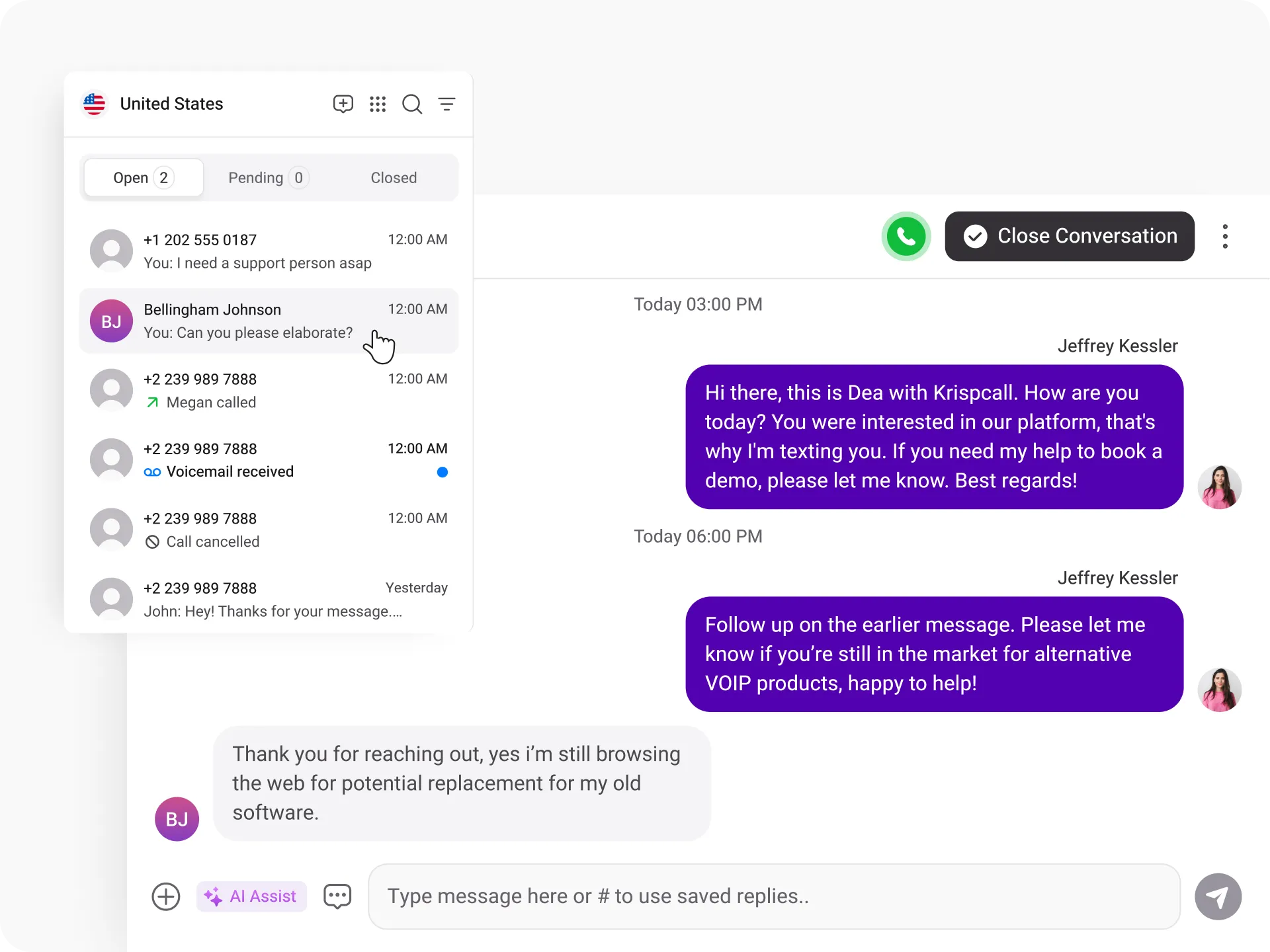 How to Use KrispCall’s Unified Callbox To Never Miss A Conversation