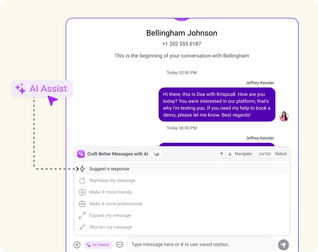 How to use KrispCall’s AI reply