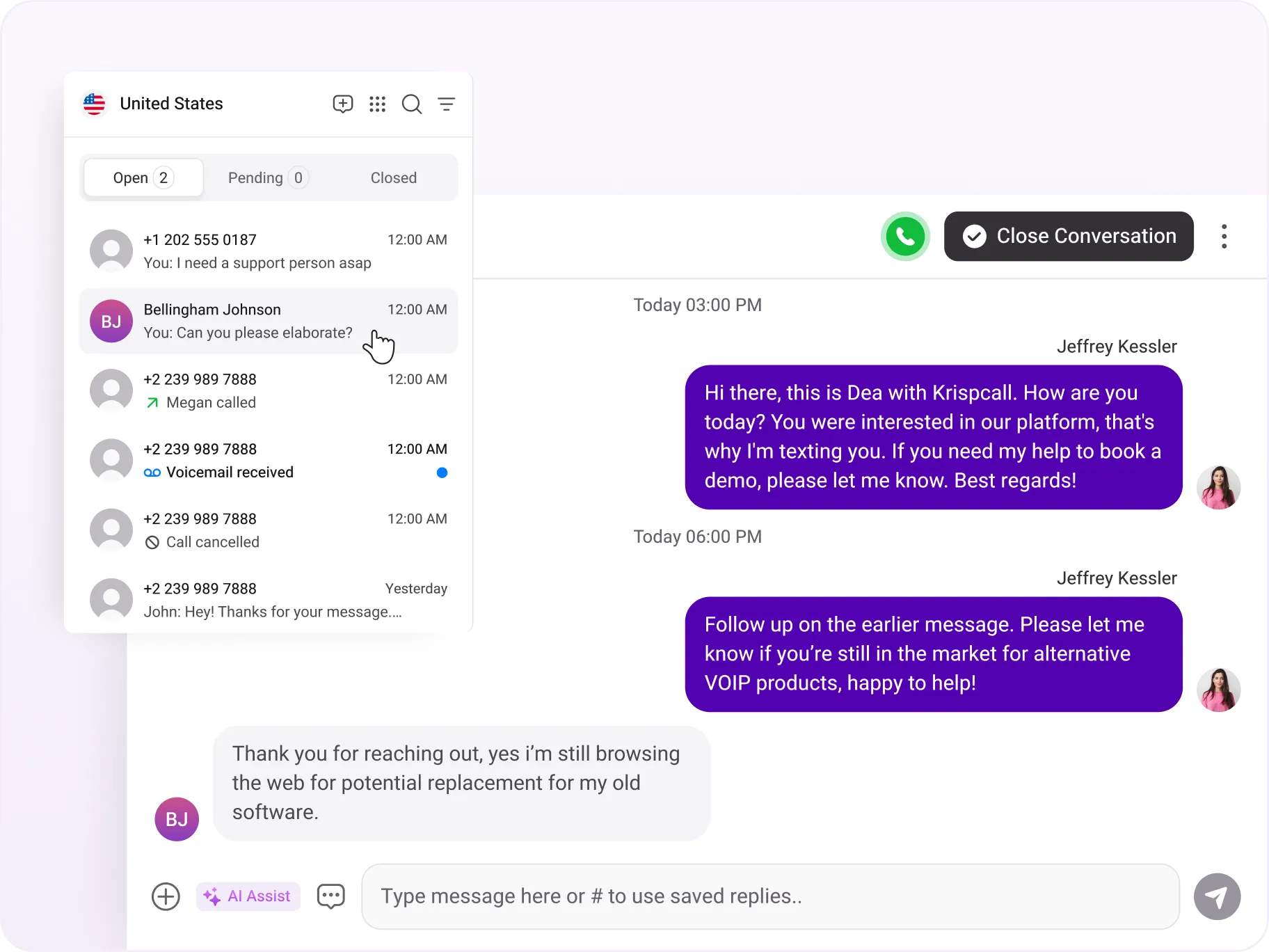 Handle interactions across multiple channels