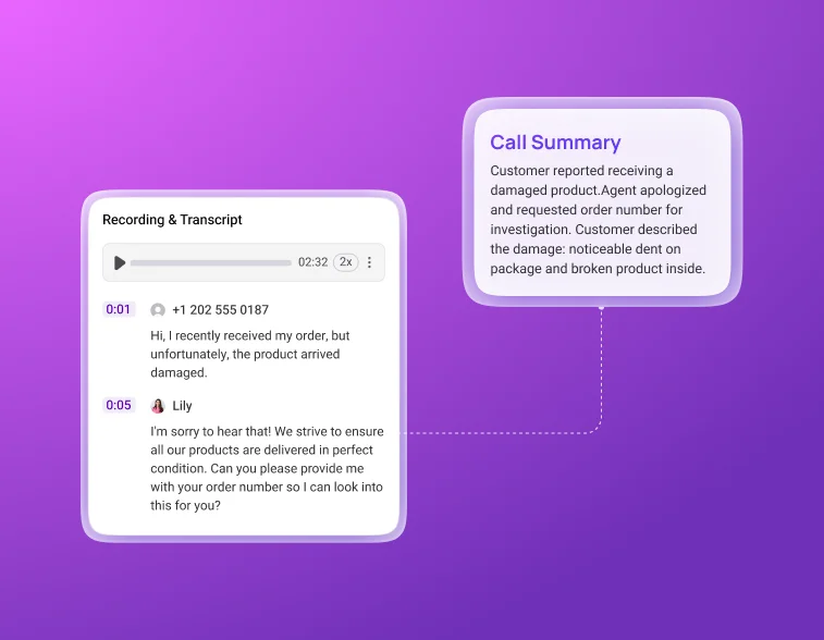 call summary