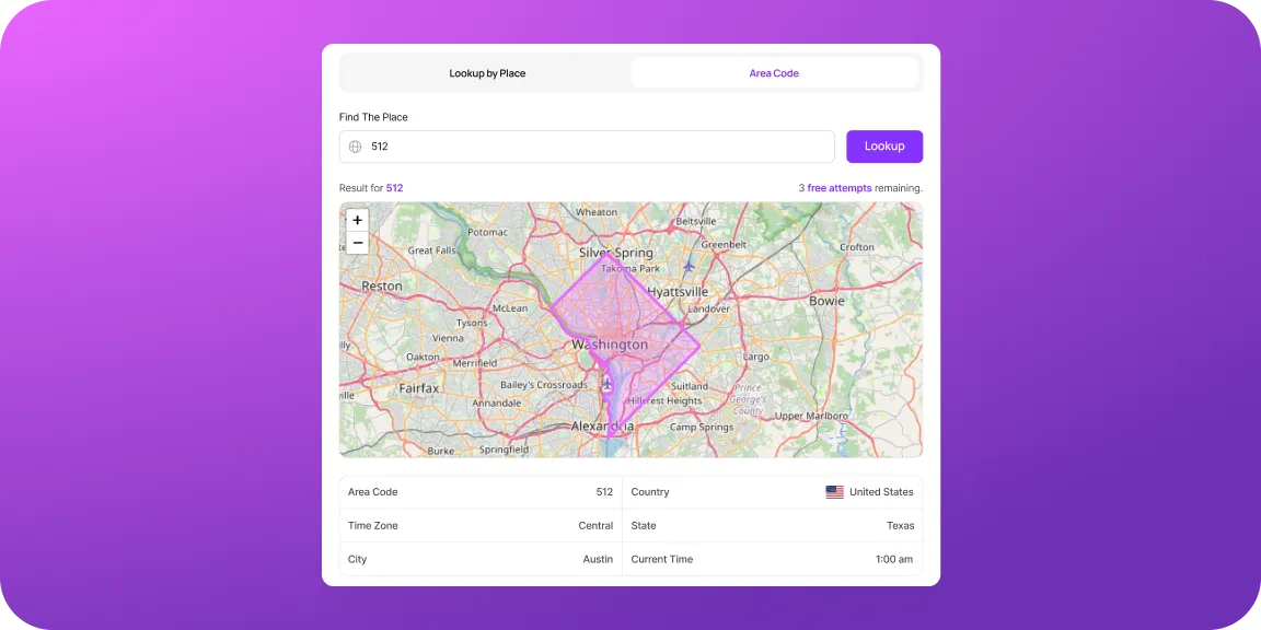 tab explore our free business tools area code lookup
