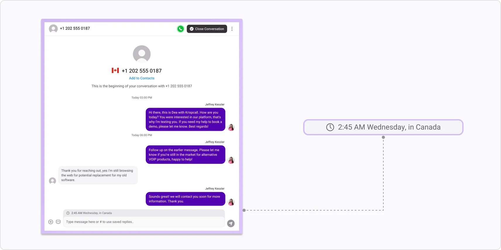 destination time in convo 4