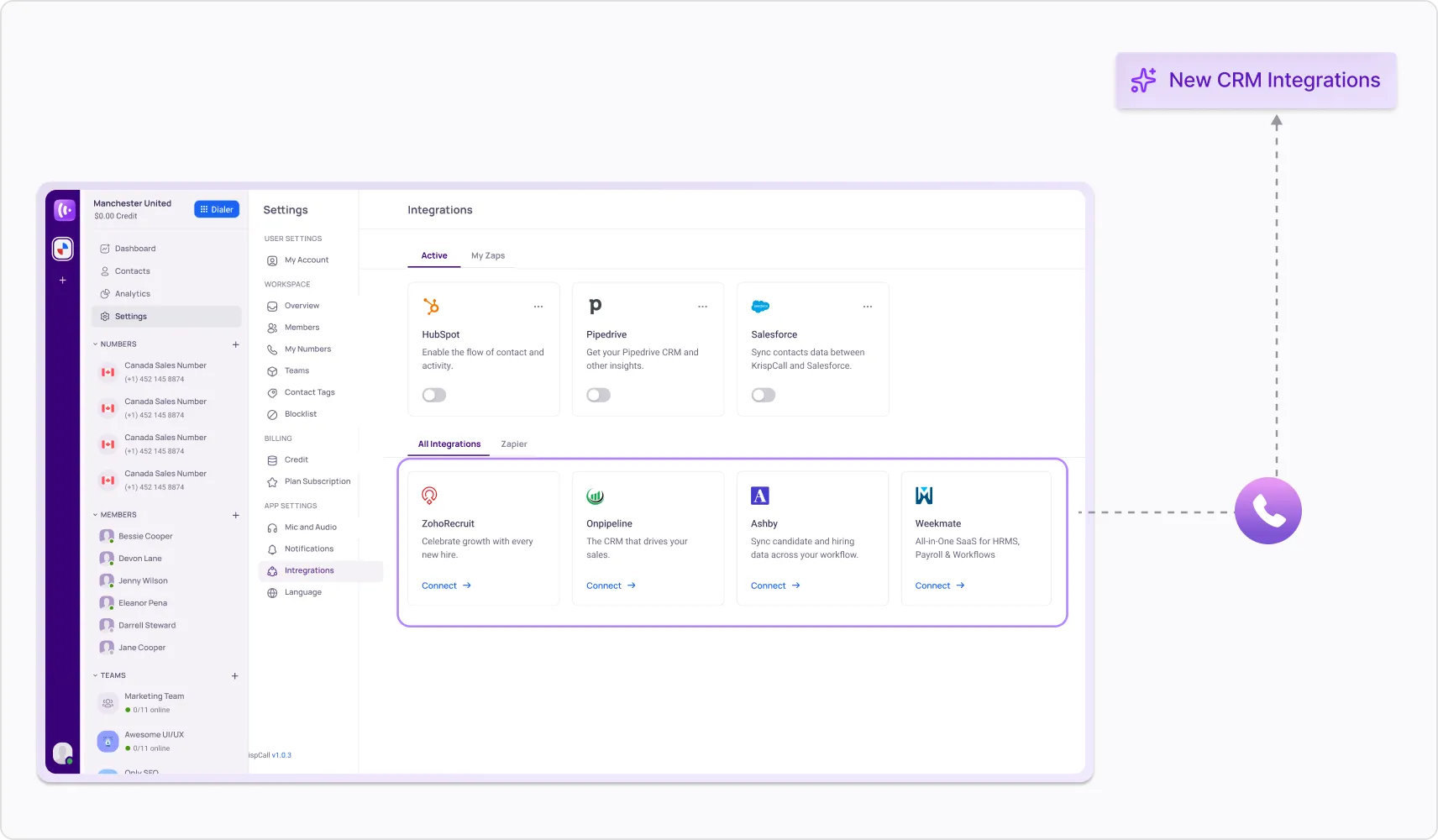 new crm integrations v2 only