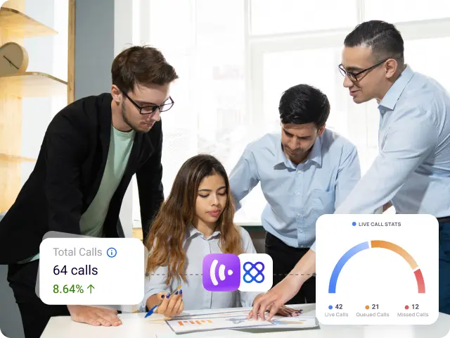 KrispCall and Flowlu project management teams