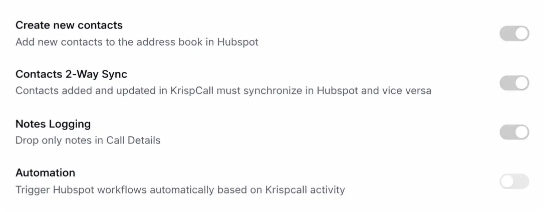 integratly krispcall x hubspot