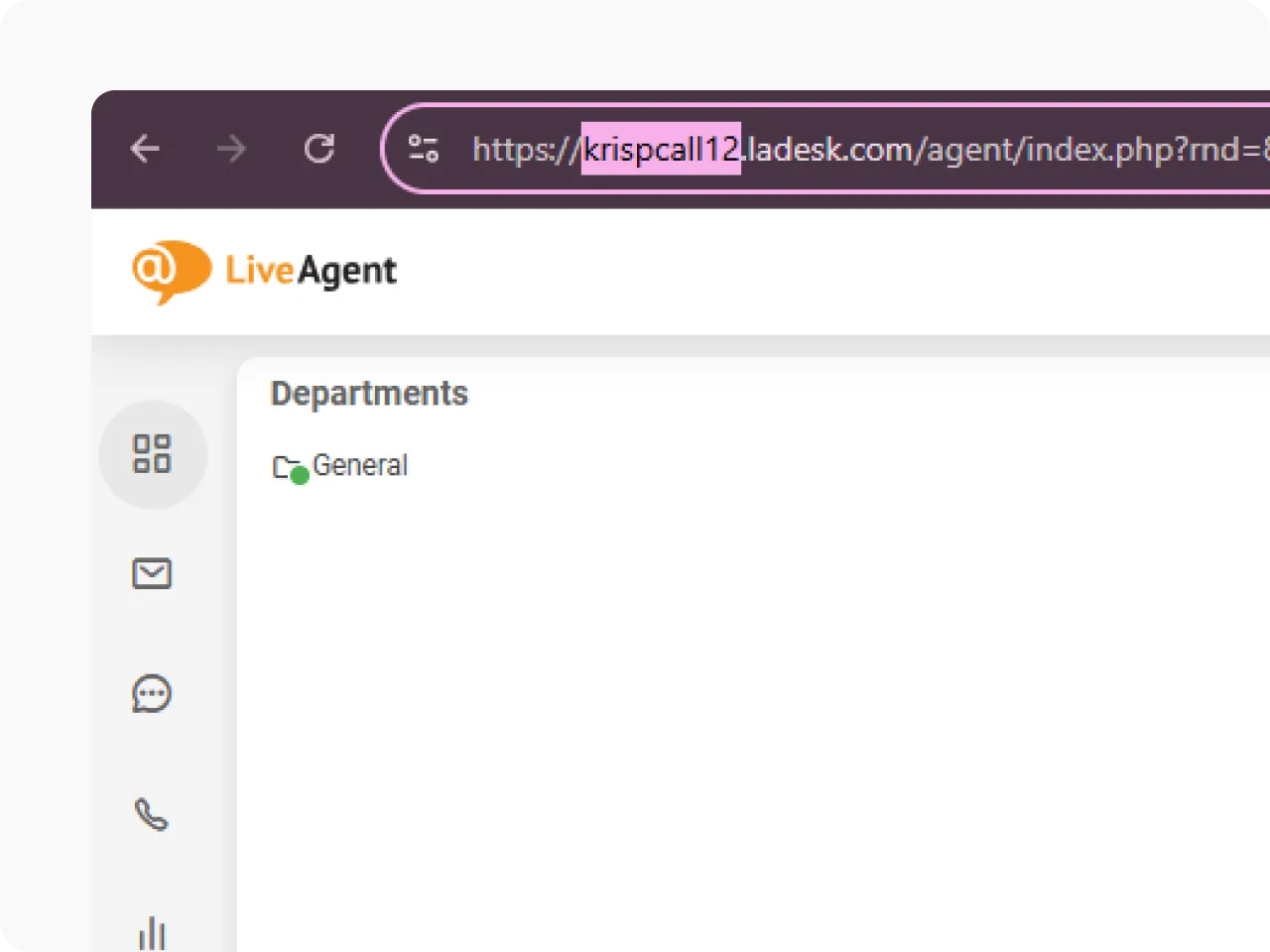 integrate liveagent with krispcall easily with our guide tab5